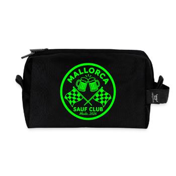 Malle 2026 Sauf Club Mallorca - Recycelte Kulturtasche - Schwarz - Vorne