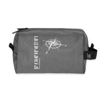 Bremen - Recycled Toiletry Zip Bag - anthracite - Front