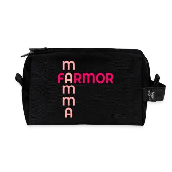 Maman de bébé Mamie - Trousse de toilette en tissu recyclé - noir - Devant