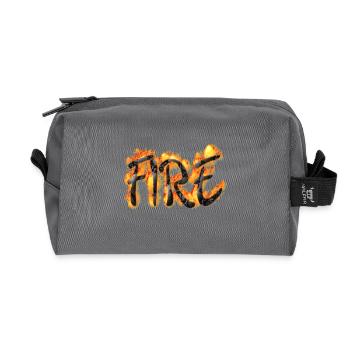 Conception du feu - Trousse de toilette en tissu recyclé - anthracite - Devant