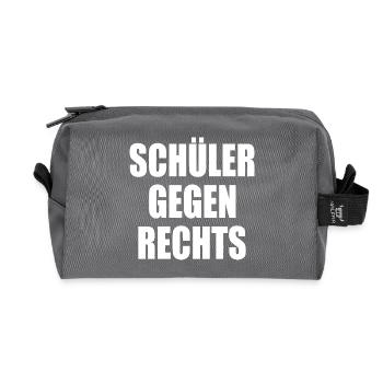 Schüler gegen rechts - Recycelte Kulturtasche - Anthrazit - Vorne