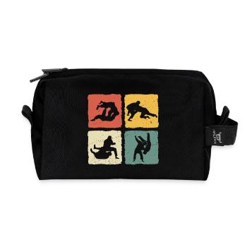 Jiu-Jitsu Retro Jiu Jitsu - Recycled Toiletry Zip Bag - black - Front