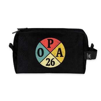 Opa 26 Geschenk Großvater Zukünftiger Opa 2026 - Recycelte Kulturtasche - Schwarz - Vorne