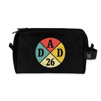 Vater Papa Dad 2026 Geschenk Neuer Vater 26 - Recycelte Kulturtasche - Schwarz - Vorne
