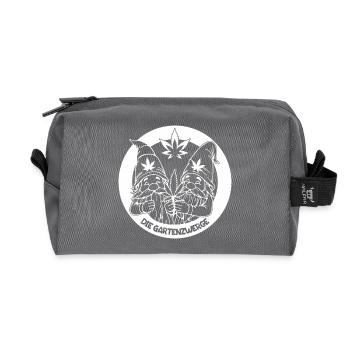 Kiffer Gartenzwerge mit Hanfblatt - Recycelte Kulturtasche - Anthrazit - Vorne
