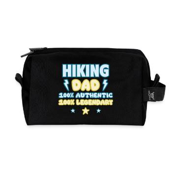 Wander Dad, Father's Day Gift, Legendary - Recycled Toiletry Zip Bag - black - Front