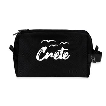 Crete Griechenland Insel Kreta - Recycelte Kulturtasche - Schwarz - Vorne
