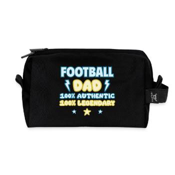 Fußball Papa,Vatertagsgeschenk, Legendär - Recycelte Kulturtasche - Schwarz - Vorne