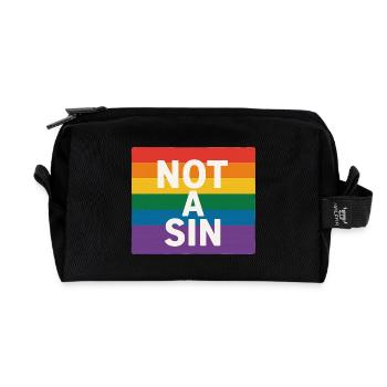 Not A Sin - Recycelte Kulturtasche - Schwarz - Vorne