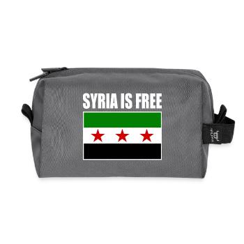 Syria Flag - Recycled Toiletry Zip Bag - anthracite - Front