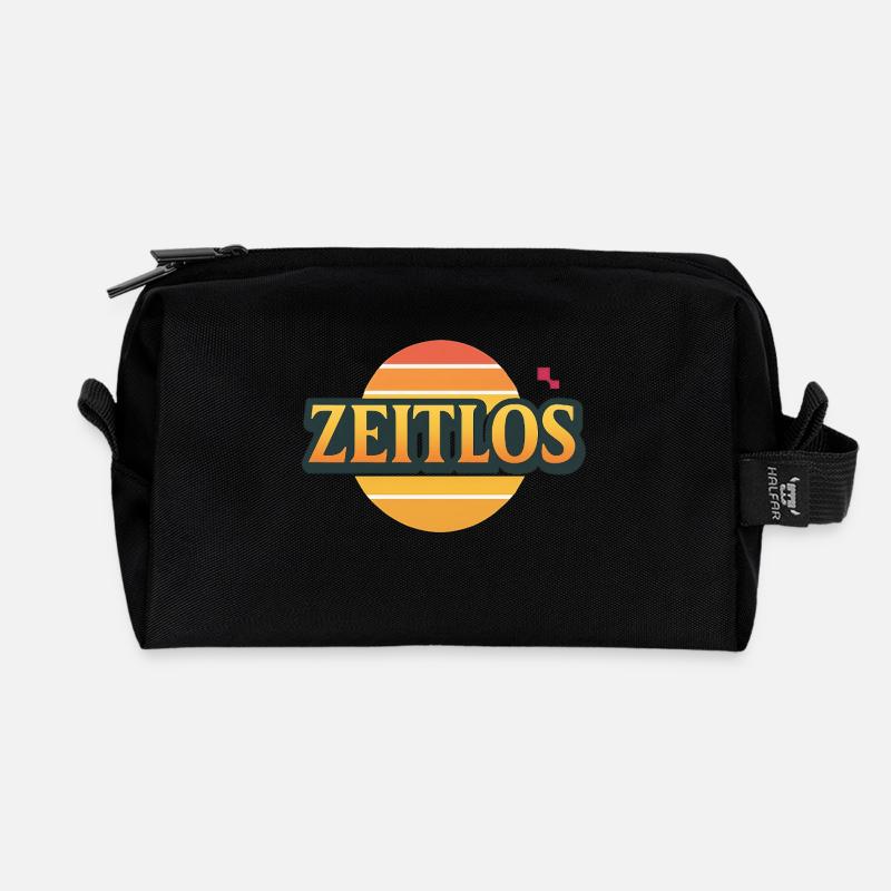 Zeitlos Logo - Recycelte Kulturtasche - Schwarz