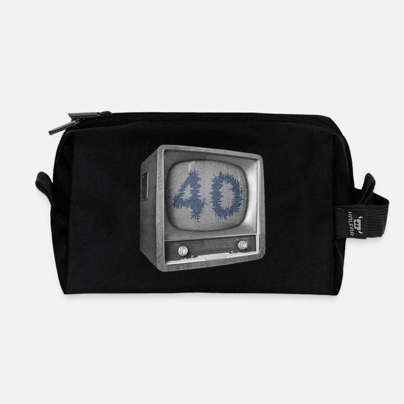 Geburtstag 40 Jahre - Recycelte Kulturtasche - Schwarz