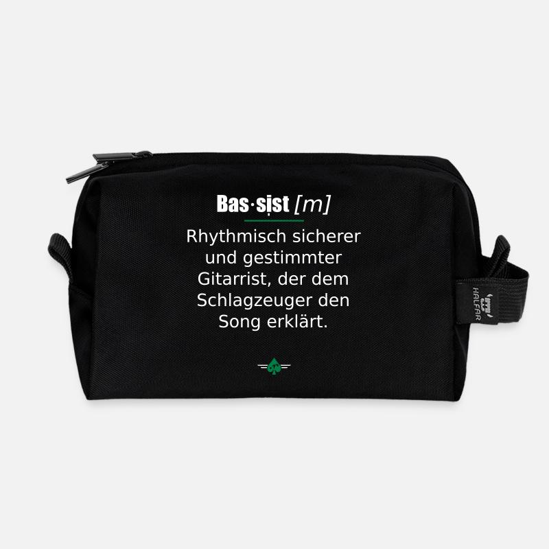 Bassist (m) - Recycelte Kulturtasche - Schwarz
