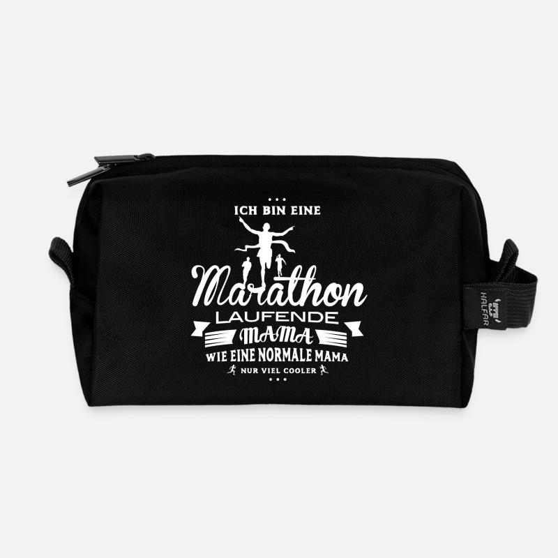 Marathon Mama - Recycelte Kulturtasche - Schwarz