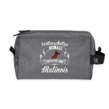 Malinois - Recycelte Kulturtasche - Anthrazit - Vorne
