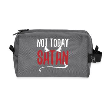 Not Today Satan - Recycelte Kulturtasche - Anthrazit - Vorne