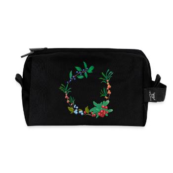 Beeren - Recycelte Kulturtasche - Schwarz - Vorne