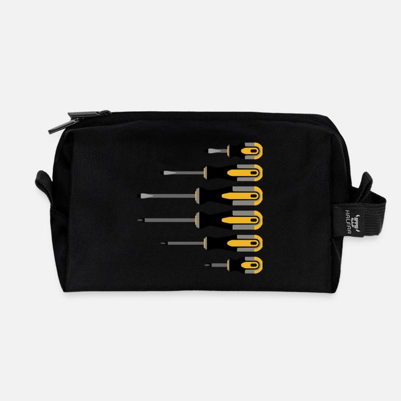 Schraubenzieher - Recycelte Kulturtasche - Schwarz