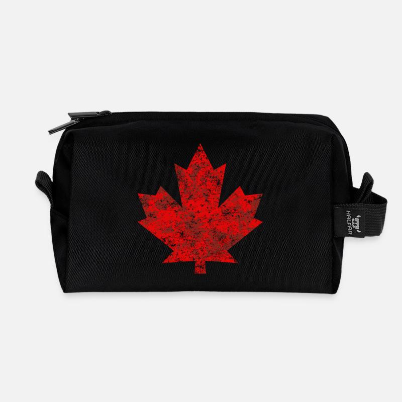 Canada Ahornblatt Maple Leaf Kanada Amerika Grunge - Recycelte Kulturtasche - Schwarz