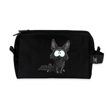 Ich bin Deutscher Schäferhund schwarz - Recycelte Kulturtasche - Schwarz - Vorne