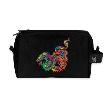 regenbogen sonne wolken wetter rainbow sun cloud53 - Recycelte Kulturtasche - Schwarz - Vorne