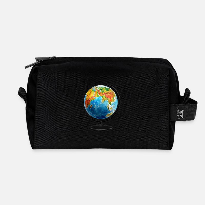 Globus - Recycelte Kulturtasche - Schwarz