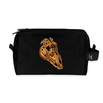 Spitze Schädel - Recycelte Kulturtasche - Schwarz - Vorne