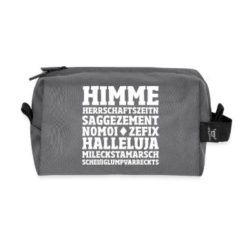 Curse on Bavarian gift - Recycled Toiletry Zip Bag - anthracite - Front