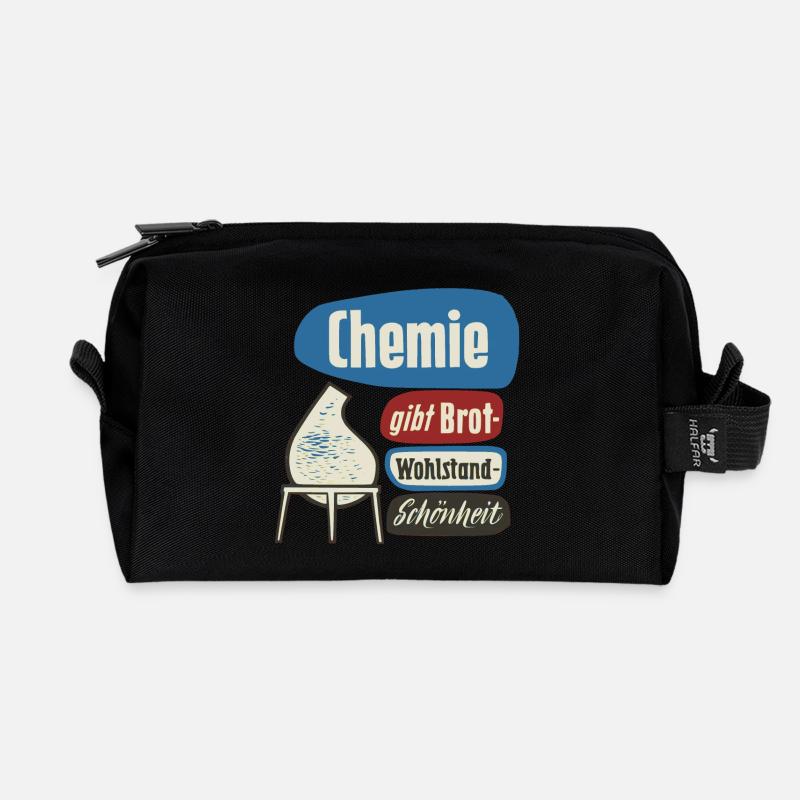 Chemie Werbung - Recycelte Kulturtasche - Schwarz
