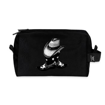 country - Recycled Toiletry Zip Bag - black - Front