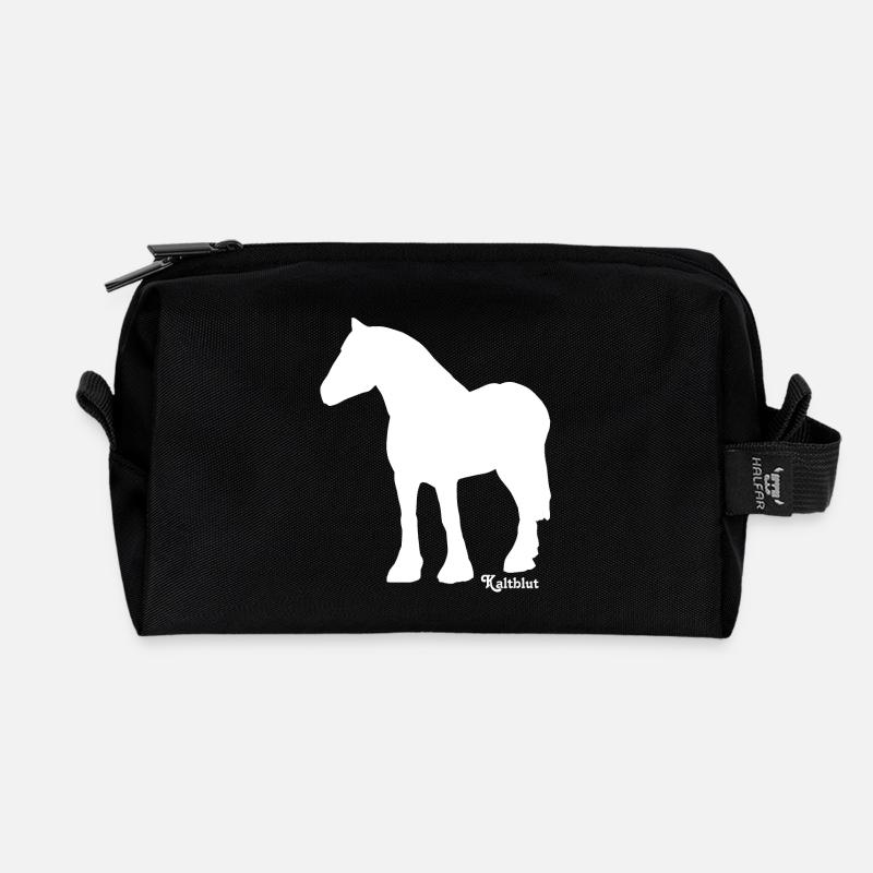 schimmel-kaltblut - Recycelte Kulturtasche - Schwarz