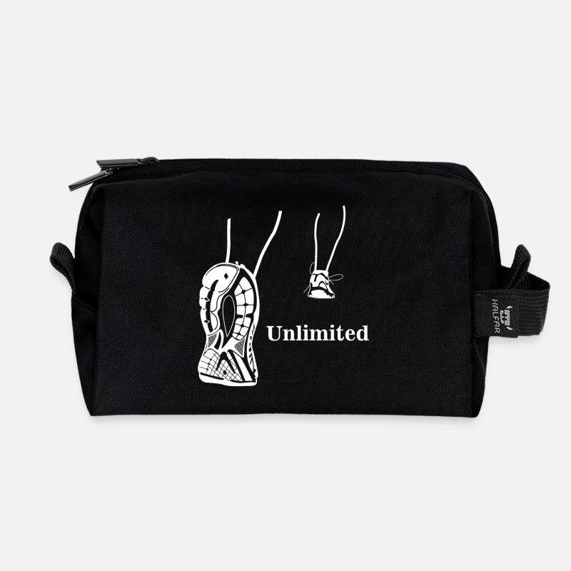 Unlimited - Laufdesign - Recycelte Kulturtasche - Schwarz
