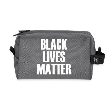 Black Lives Matter - Recycled Toiletry Zip Bag - anthracite - Front