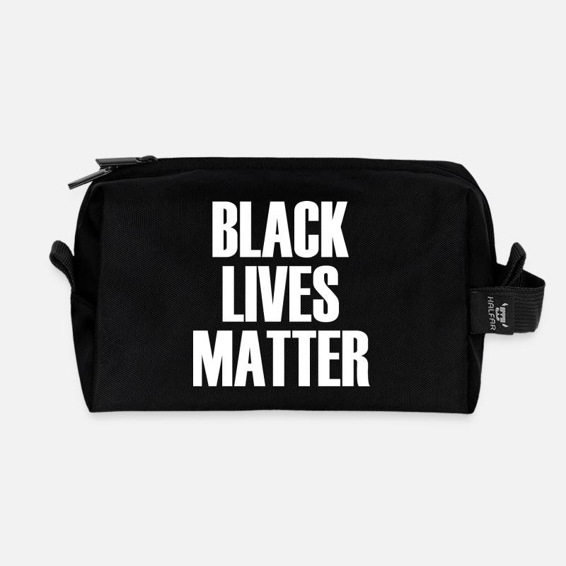 Black Lives Matter - Recycelte Kulturtasche - Schwarz