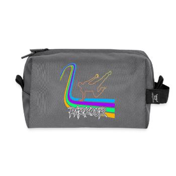 parkour - Recycled Toiletry Zip Bag - anthracite - Front