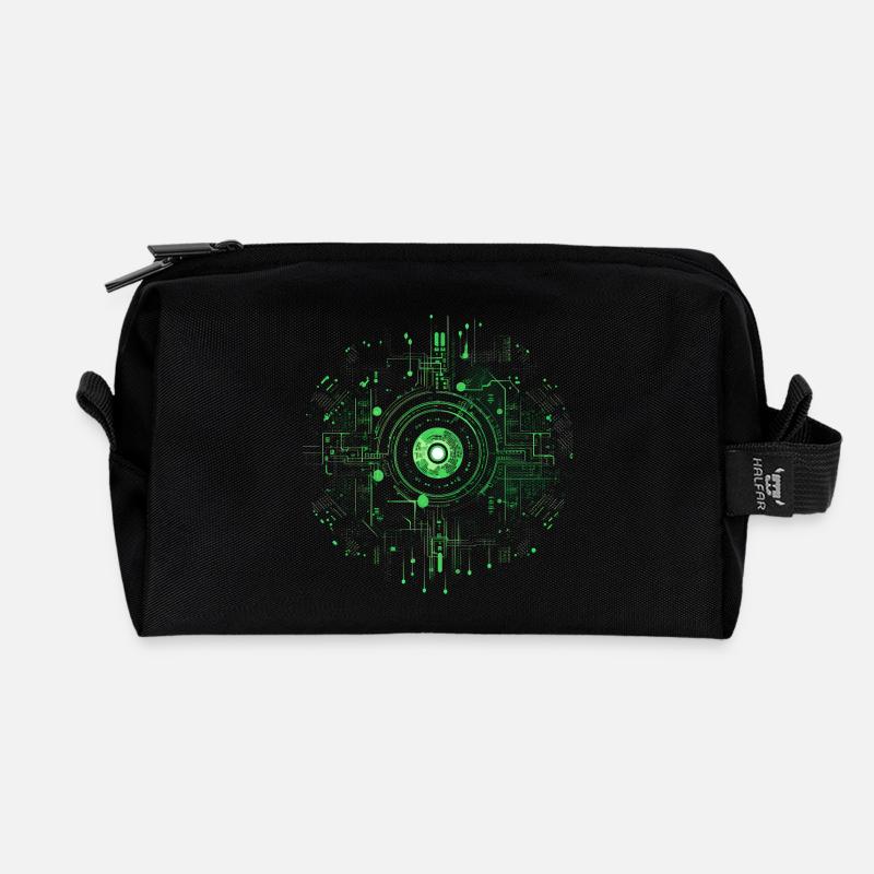 Matrix Style, Zeichen, Symbole, Cyber, SciFi, Code - Recycelte Kulturtasche - Schwarz