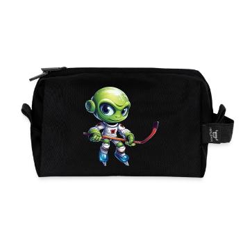 Alien Eishockeyspieler - Recycelte Kulturtasche - Schwarz - Vorne