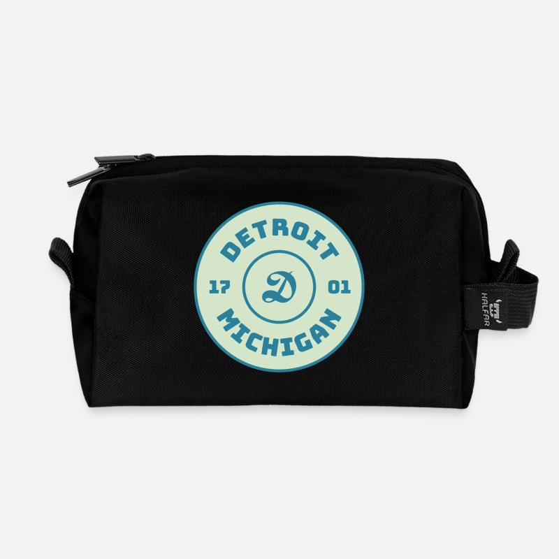 Detroit - Recycelte Kulturtasche - Schwarz