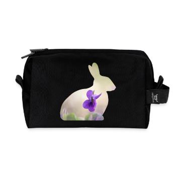 Rabbit Rabbit - Recycled Toiletry Zip Bag - black - Front
