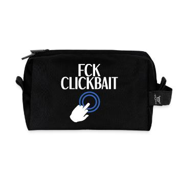 FCK-Clickbait - Recycelte Kulturtasche - Schwarz - Vorne