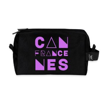 CANNES FRANCE - Trousse de toilette en tissu recyclé - noir - Devant