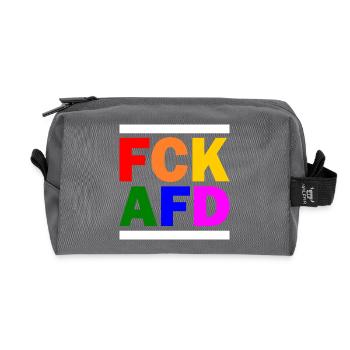 Fck afd - Recycelte Kulturtasche - Anthrazit - Vorne