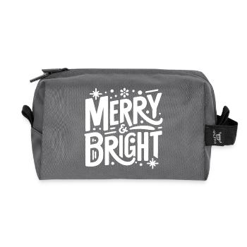 Merry & Bright Handlettering - Recycelte Kulturtasche - Anthrazit - Vorne