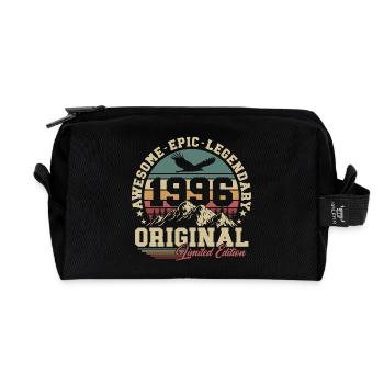 Original 1996 Jahrgang Geburtstag Geschenk Retro - Recycelte Kulturtasche - Schwarz - Vorne