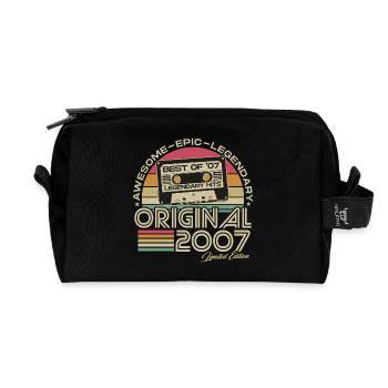 2007 Jahrgang Vintage Retro Geburtstag Geschenk - Recycelte Kulturtasche - Schwarz - Vorne