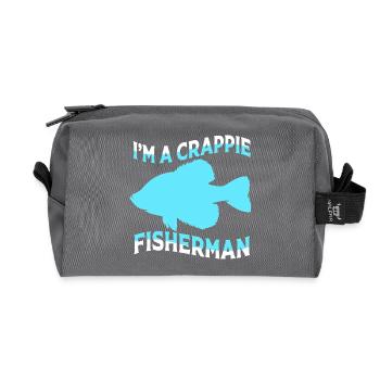 Sunfish Crappie Fish Perch - Recycled Toiletry Zip Bag - anthracite - Front