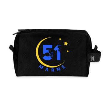 51 - Recycled Toiletry Zip Bag - black - Front