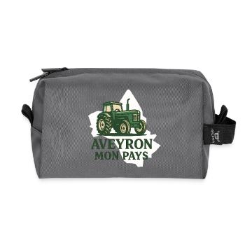 Aveyron, my agricultural country - Recycled Toiletry Zip Bag - anthracite - Front