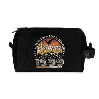 Oktober 1999 Geburtstagsgeschenk - Oktober 1999 - Recycelte Kulturtasche - Schwarz - Vorne