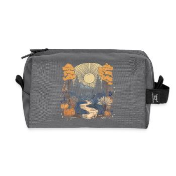 Herbstliche Traumlandschaft mit Bergen - Recycelte Kulturtasche - Anthrazit - Vorne
